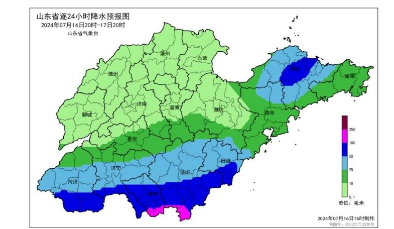 山东16市均迎降雨 未来两天鲁南仍有大雨或暴雨局部大暴雨