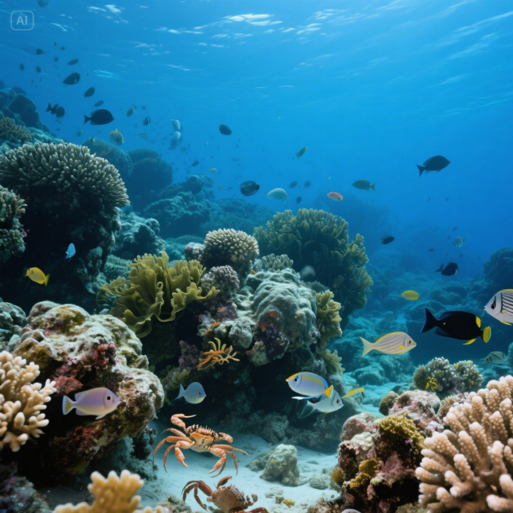 不仅能为鱼虾贝蟹等水生生物打造躲避天敌的栖息地，还能通过恢复海域食物网，让它们获得充足饵料和安全的繁殖场所，进而促进生物多样性的恢复。.jpeg