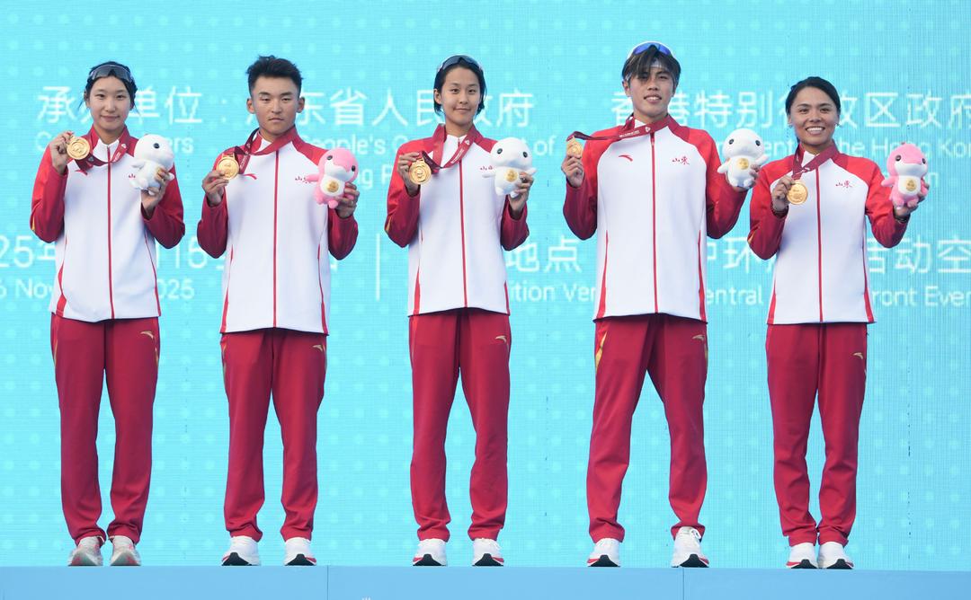 十五运会铁三混合接力 山东队成功卫冕冠军