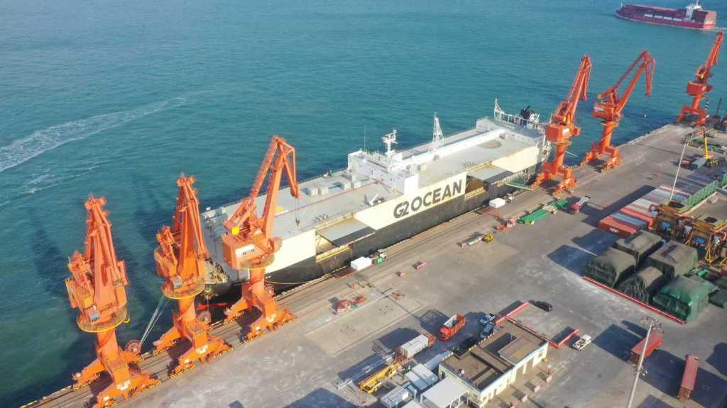 卸完即装、双向满载！山东港口青岛港纸浆码头发力“重来重回”