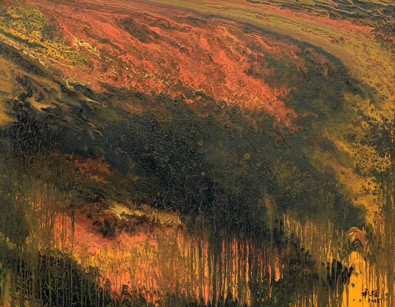 承强·抽象油彩绘画| 融汇东方意境与西方抽象的表现方式，形成雅俗共赏